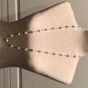 GENUINE WHITE BAROQUE PEARL NECKLACE